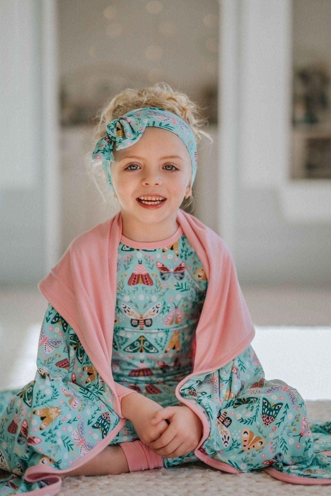 Vibrant Moth Kids' Bamboo Two-Piece Pajama Set
