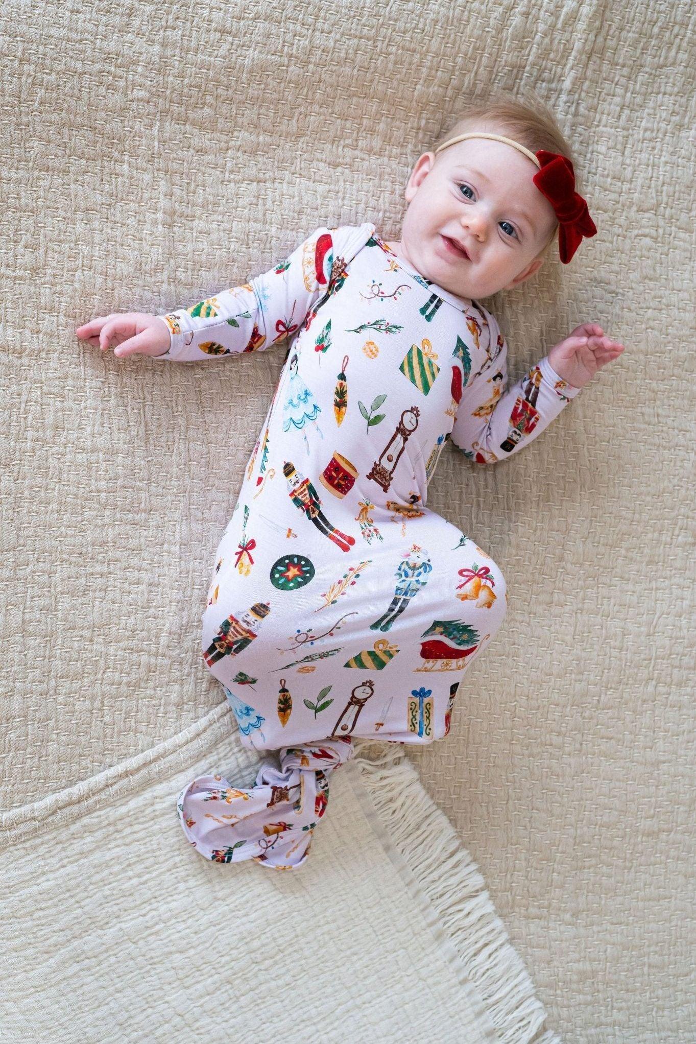 Knotted infant gowns best sale