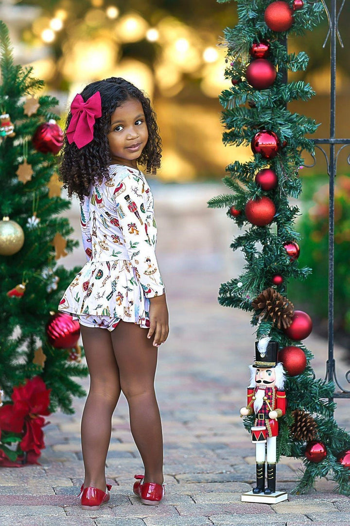 Nutcracker Bamboo Skirted Romper