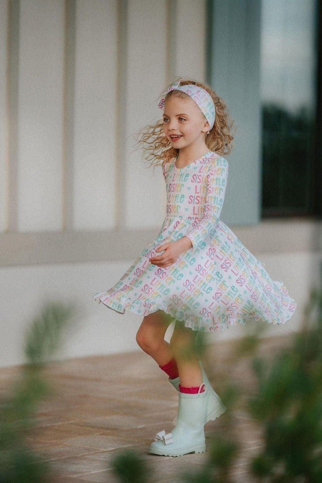 Little Sister Girls' Bamboo Twirl Dress