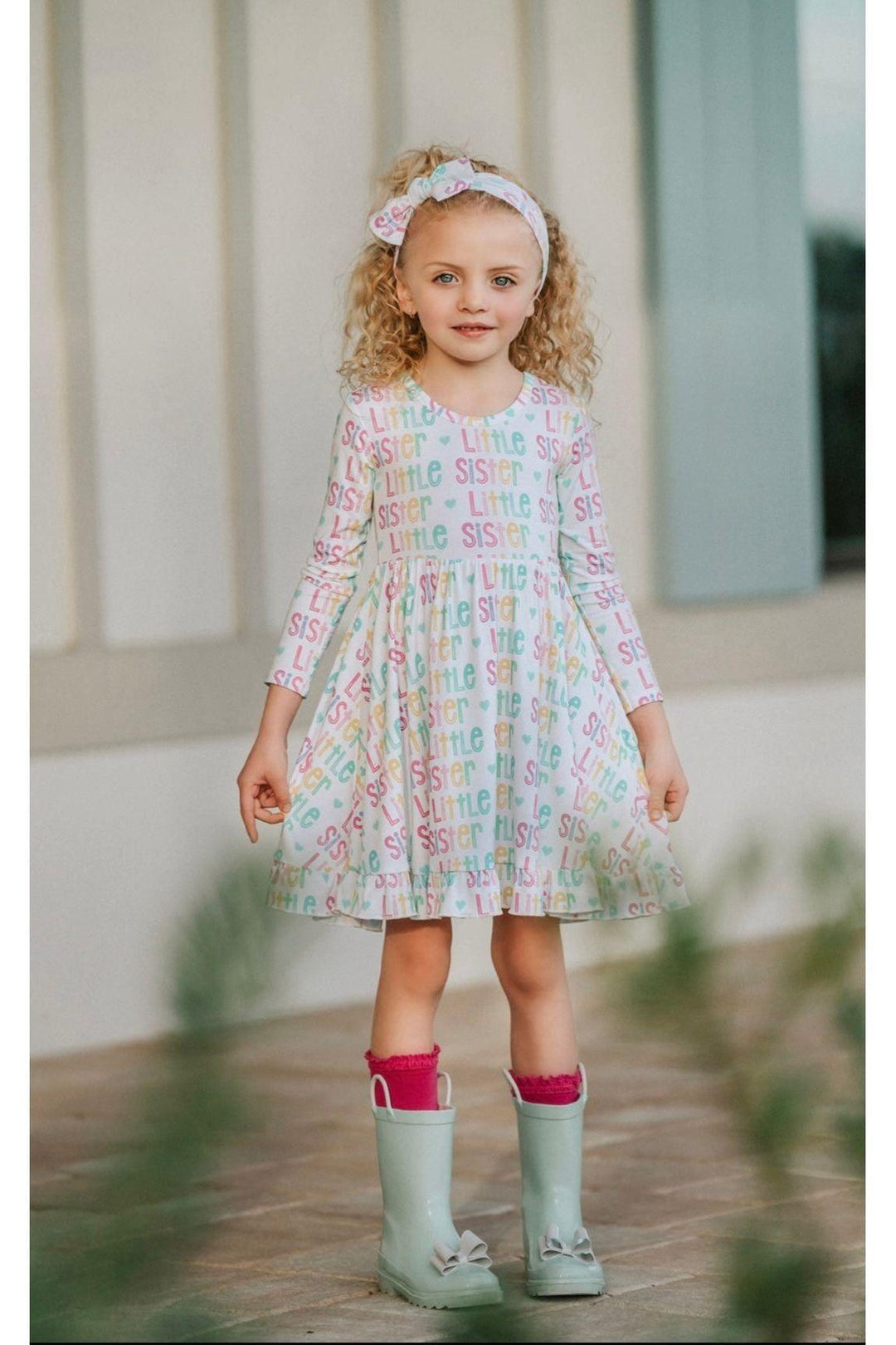 Little Sister Girls' Bamboo Twirl Dress