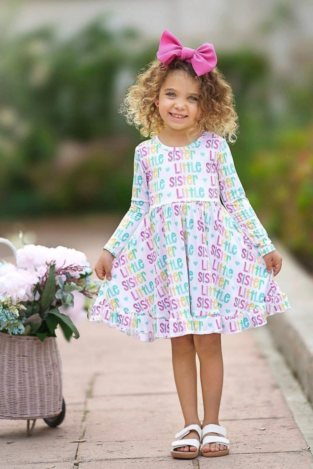 Little Sister Girls' Bamboo Twirl Dress
