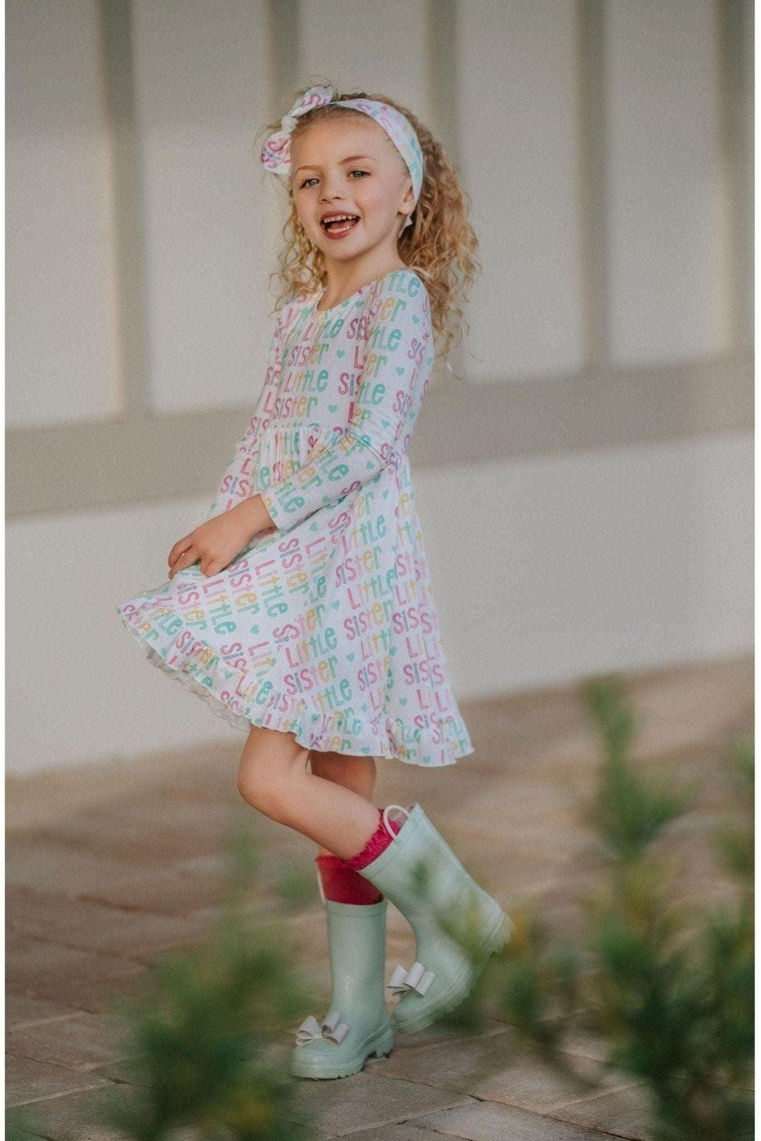 Little Sister Girls' Bamboo Twirl Dress