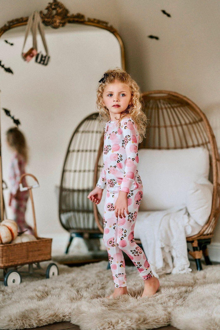 Pink Evil Eye Bamboo Skirted Bodysuit