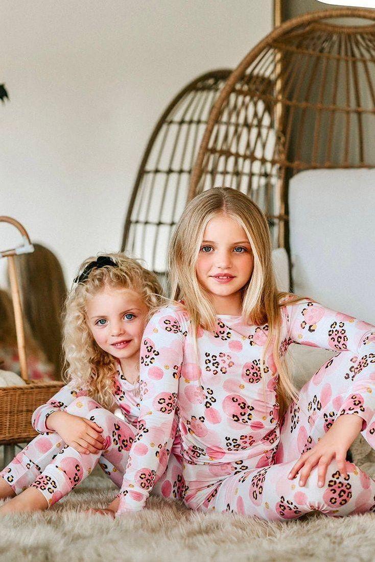 Pink Leopard - Two-Piece Bamboo Pajama Set