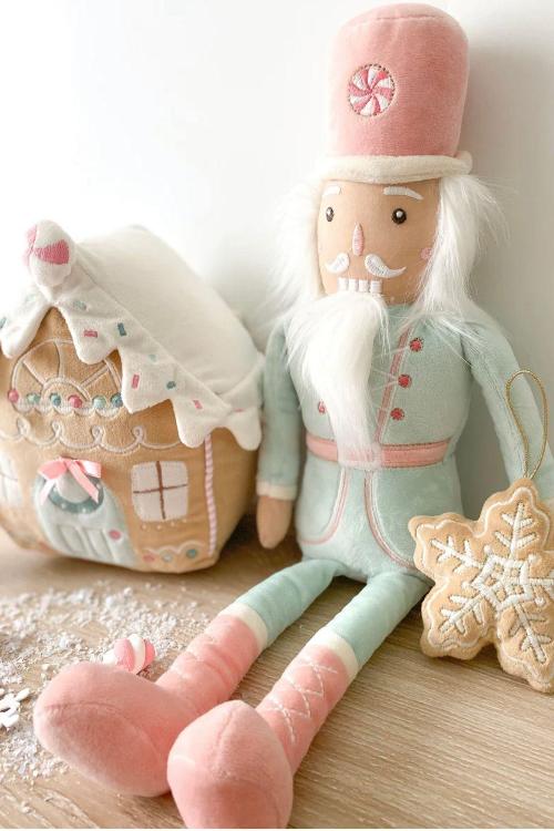 Pink and Green Pastel Nutcracker Doll