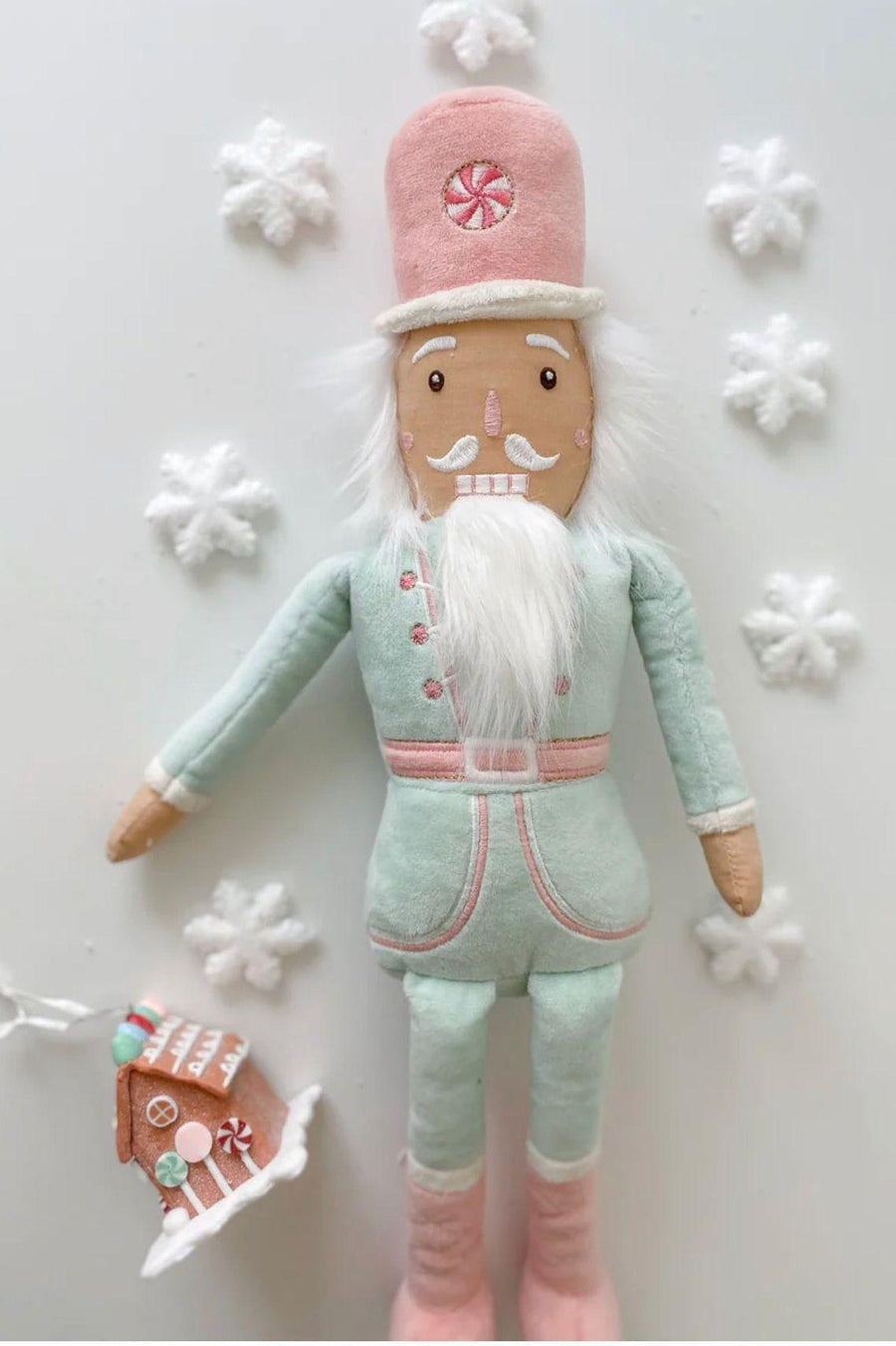 Pink and Green Pastel Nutcracker Doll