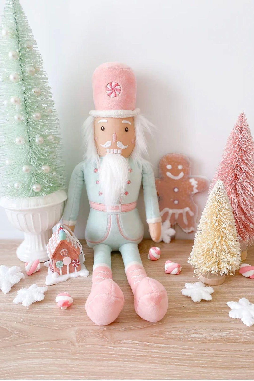 Pink and Green Pastel Nutcracker Doll