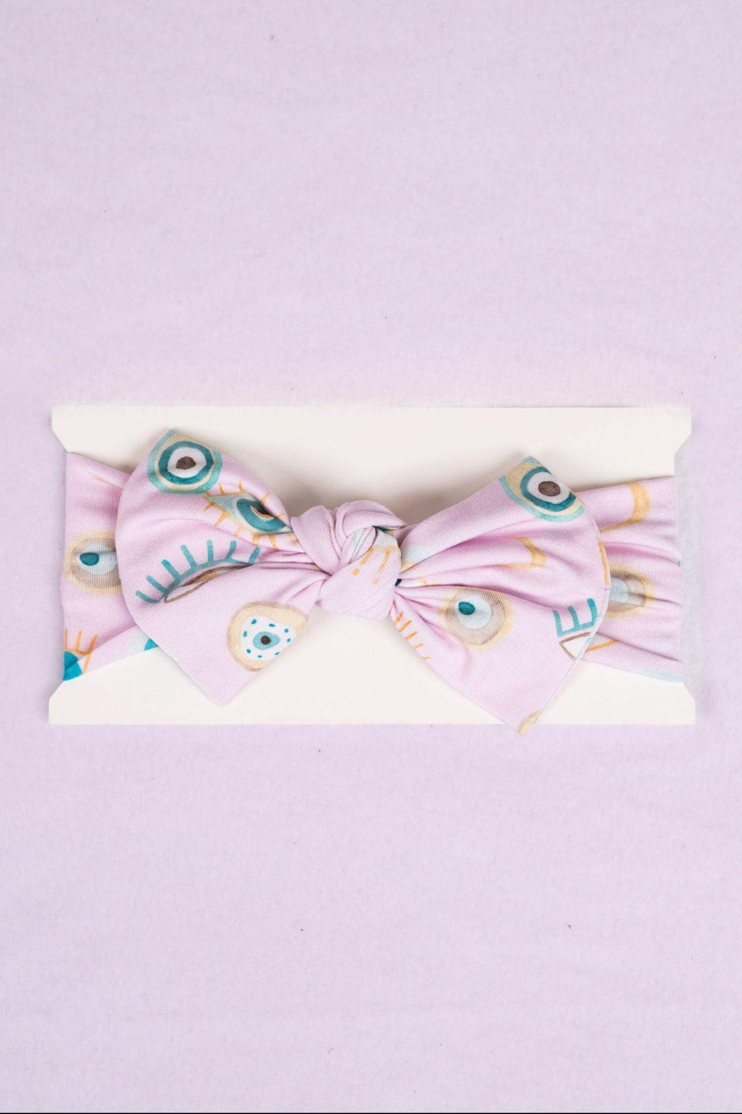 Pink Evil Eye Bamboo Stretchy Baby and Toddler Headband