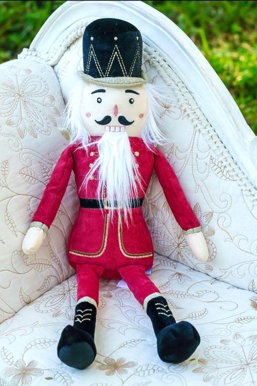 Red, White and Gold Nutcracker Doll-Stocking Stuffer