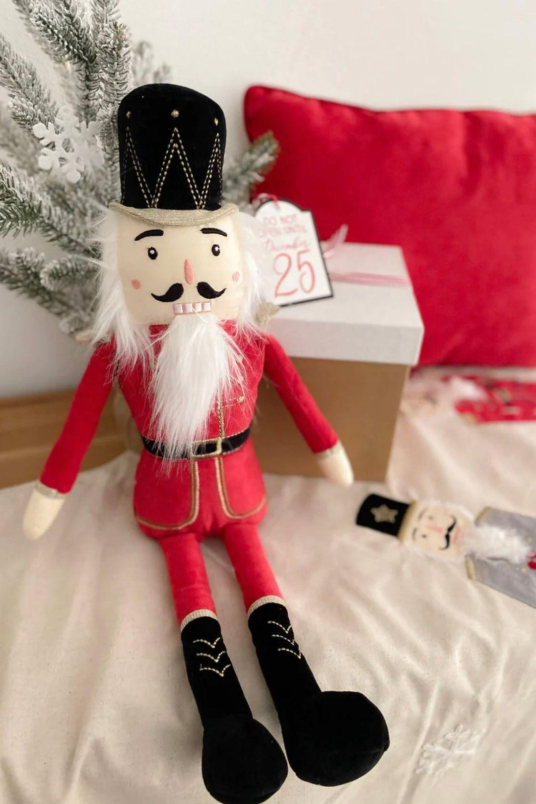 Red, White and Gold Nutcracker Doll-Stocking Stuffer