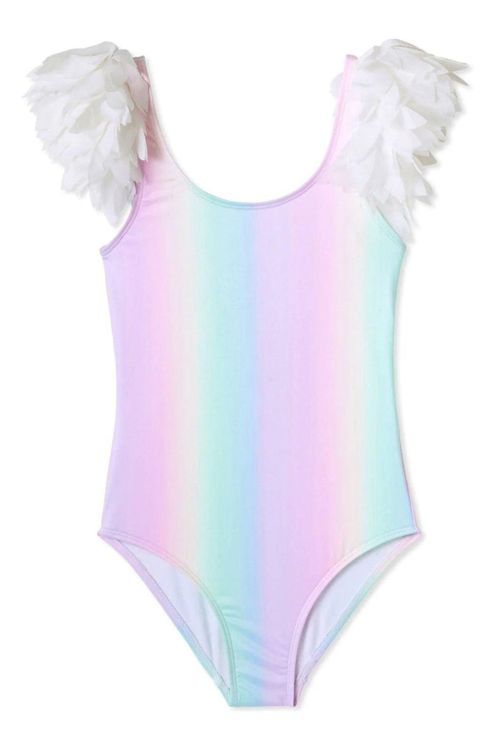 Stella Cove - Rainbow Tank-Style Girls Swimsuit with Shoulder Petals