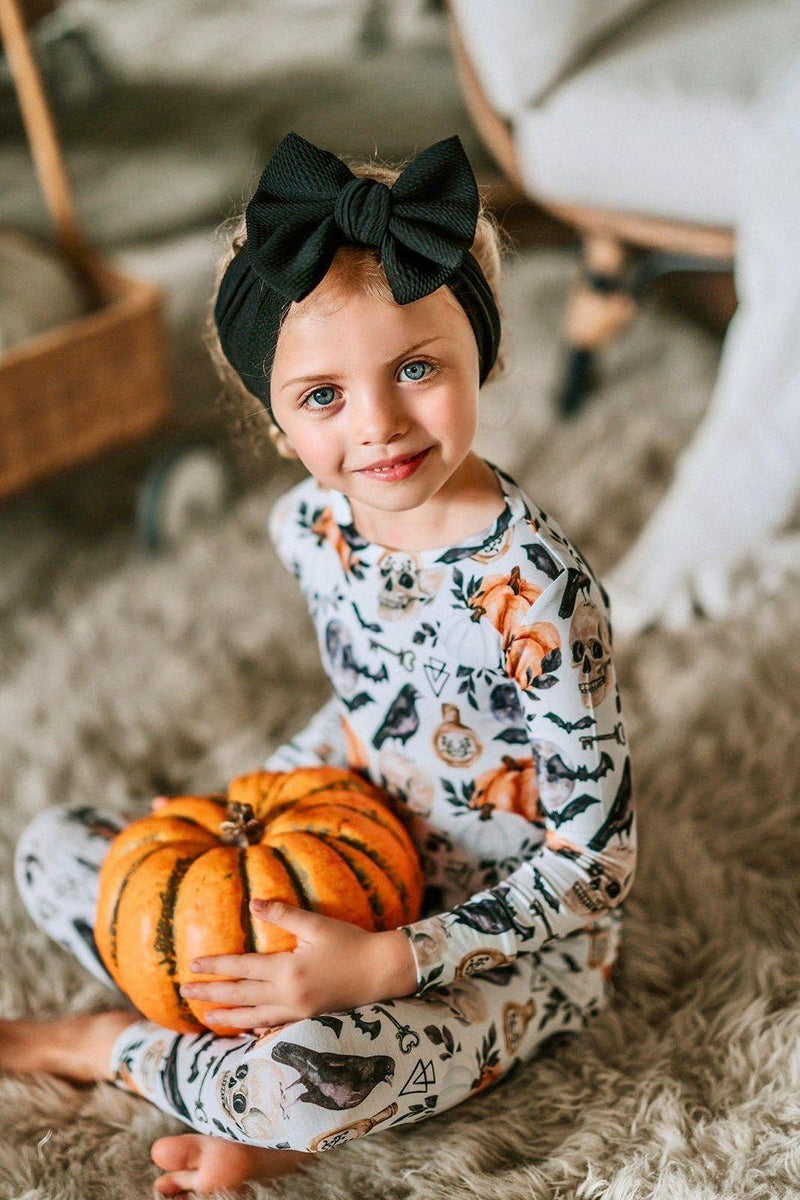 Skulls & Pumpkins Kids' Bamboo Two-Piece Pajama Set